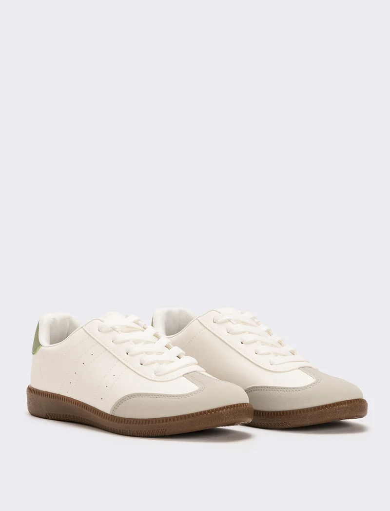 Sneakers multi elementi da donna - Bianco