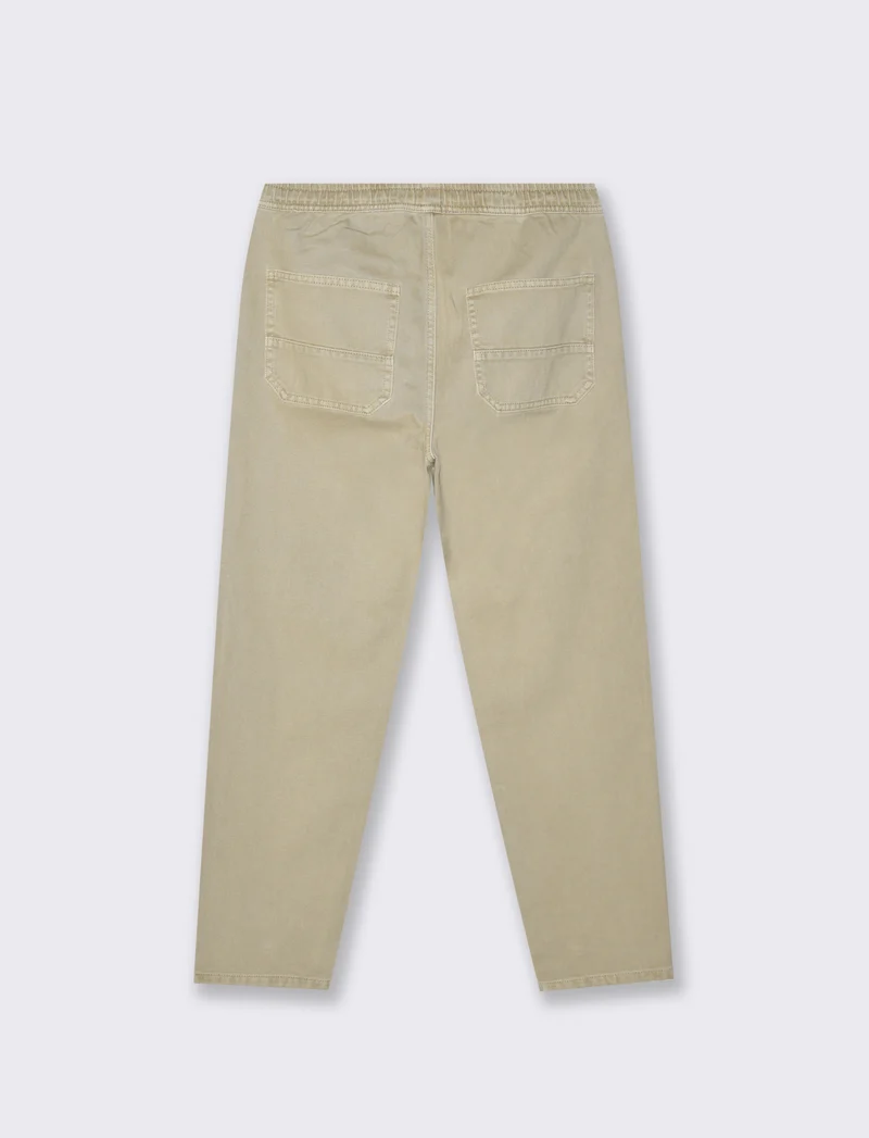 PANTALONI JOGGER EFFETTO DENIM - Beige