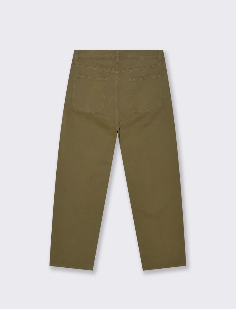 PANTALONI 5 TASCHE RELAXED FIT - Grigio fango