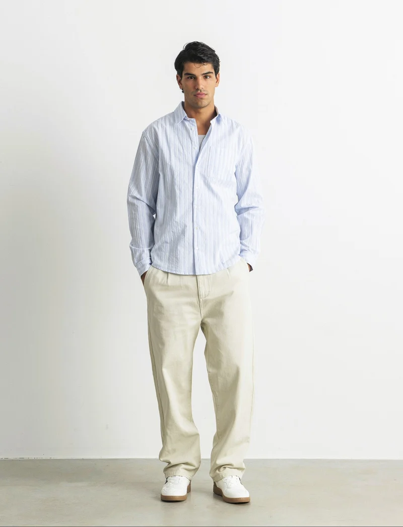 PANTALONI 5 TASCHE RELAXED FIT - Grigio ghiaccio