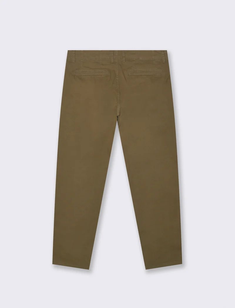 PANTALONI CHINO REGULAR FIT - Grigio fango