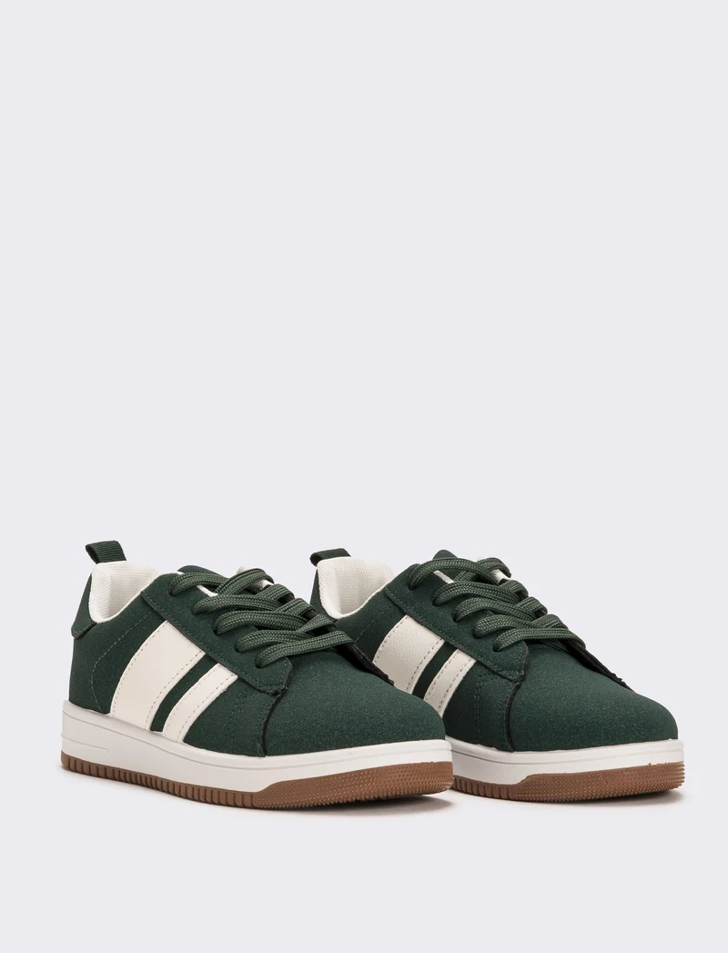 Sneakers da bambino con riporti - Verde