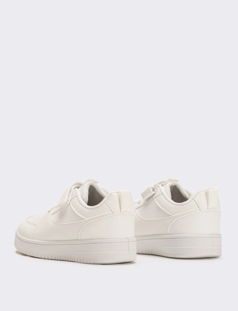Sneakers monocolore da bambino - Bianco