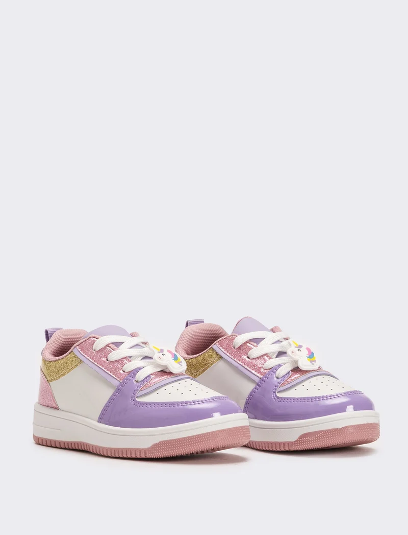 Sneakers multicolor da bambina - Bianco