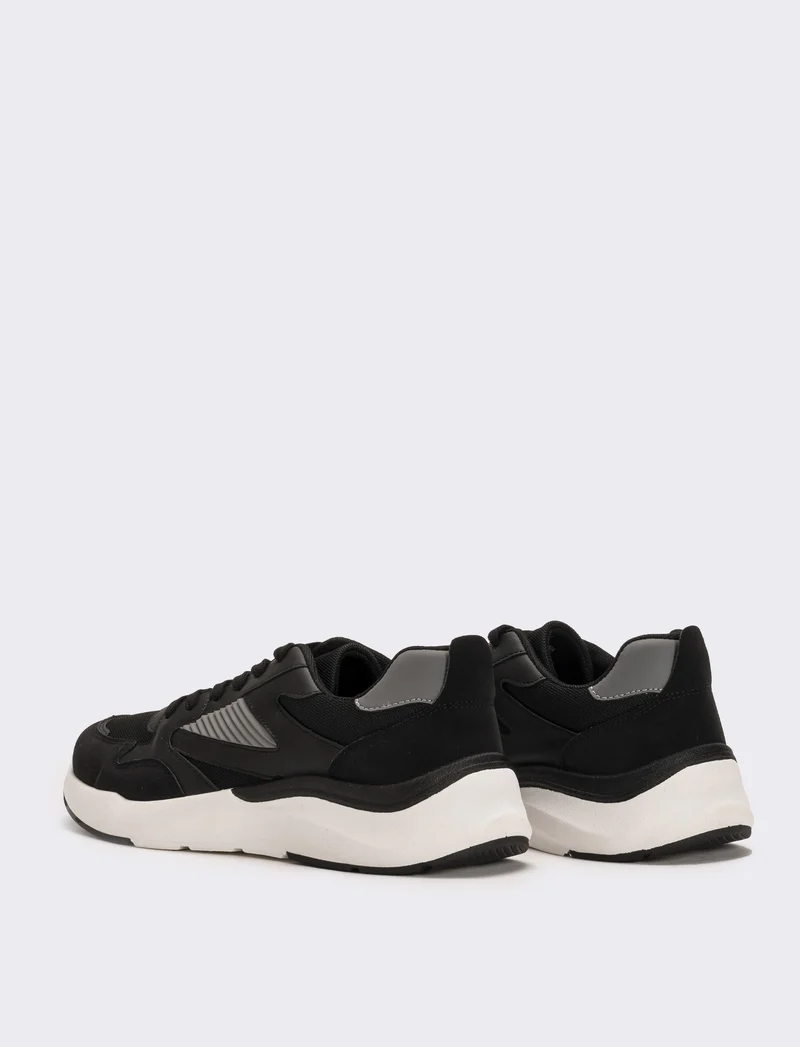 Scarpa stile retrò da uomo - Nero