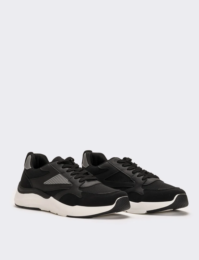 Scarpa stile retrò da uomo - Nero