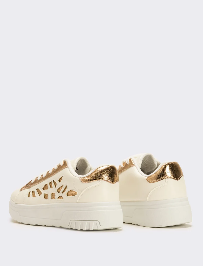 Sneakers da donna con intarsi - Bianco