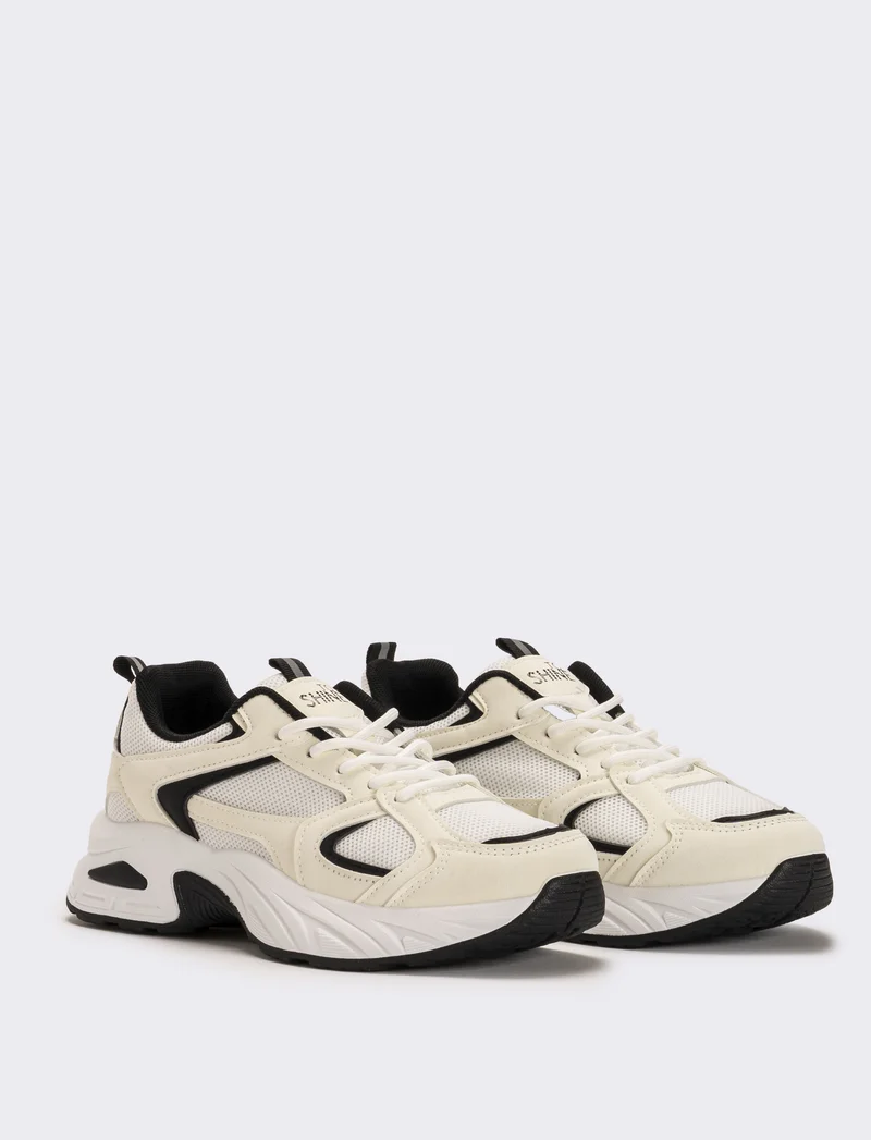 Sneakers bicolor da donna - Bianco
