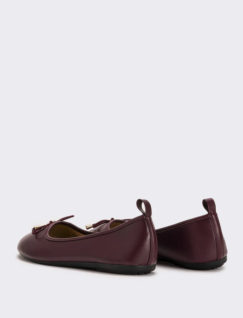 Ballerina con fiocco da donna - Bordeaux