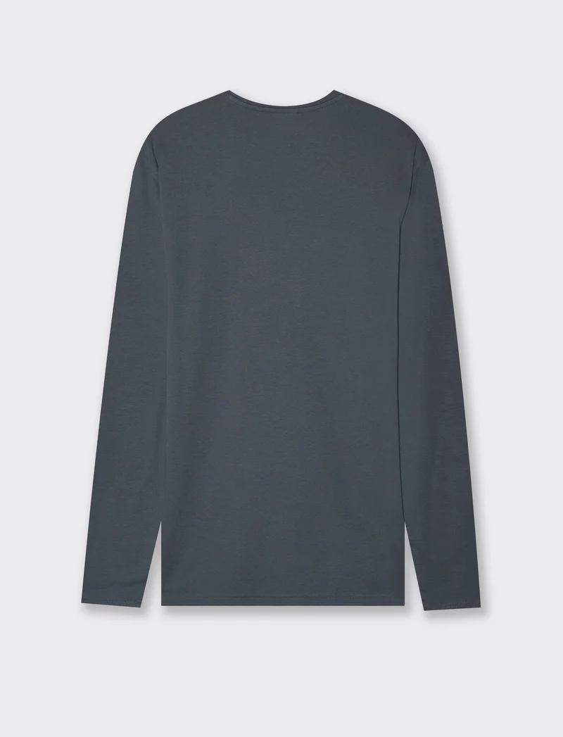 T-SHIRT BASIC A COSTE SLIM FIT - Avion