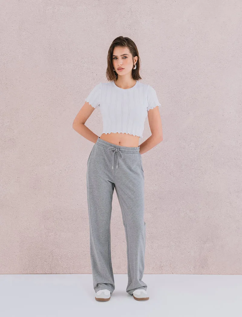 JOGGER CON COULISSE - Grigio mel.