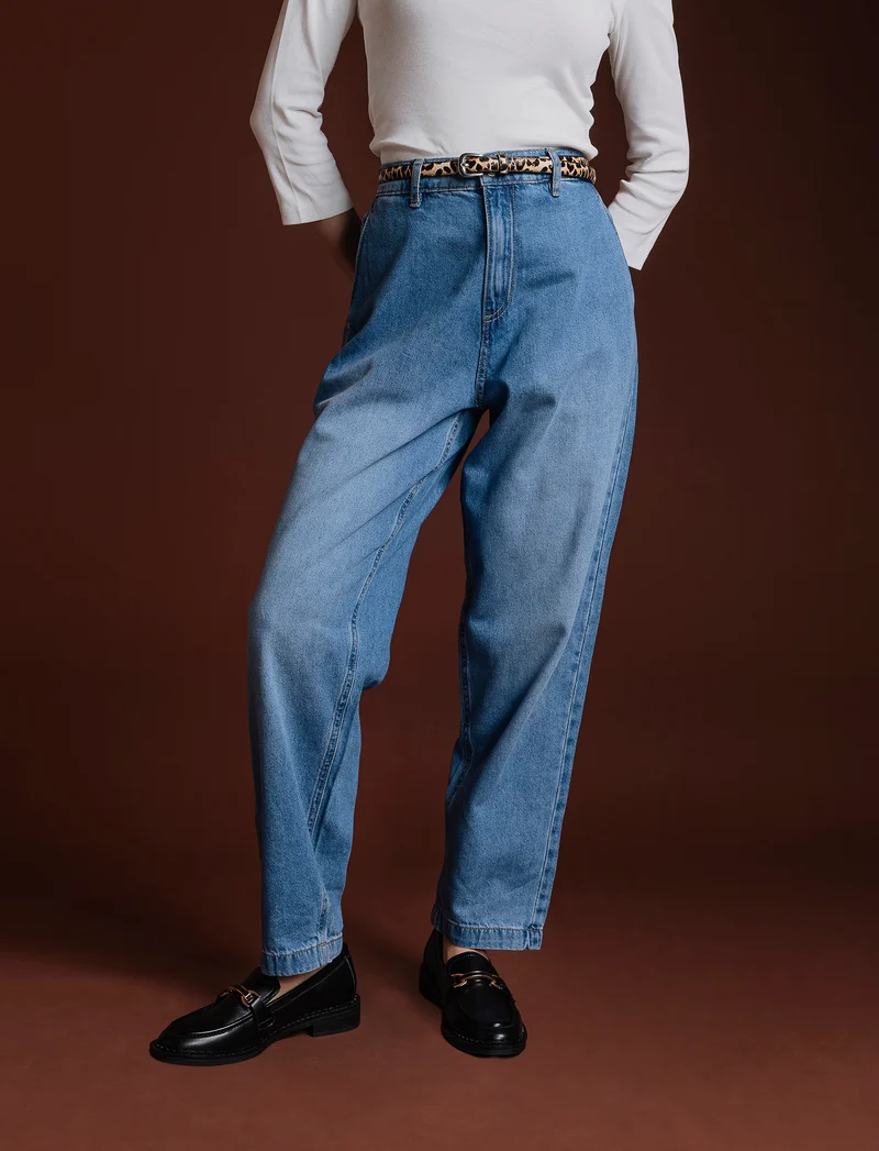 JEANS PAPERBAG - Denim