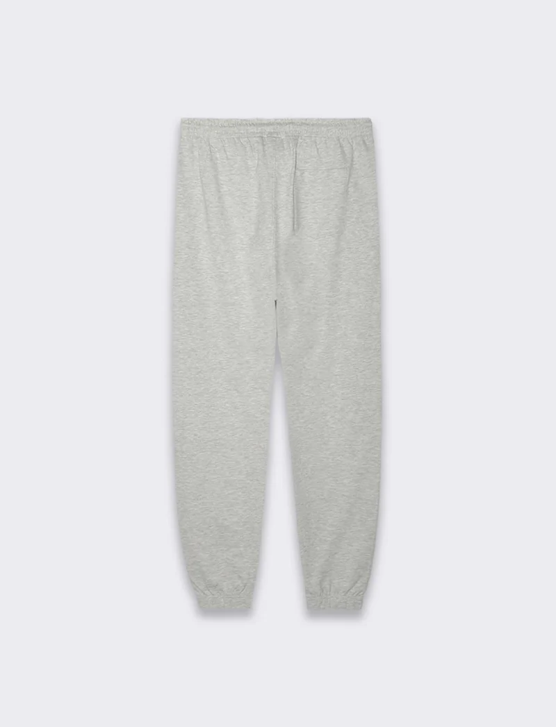 PANTALONI JOGGER BASIC IN FELPA - Grigio mel.