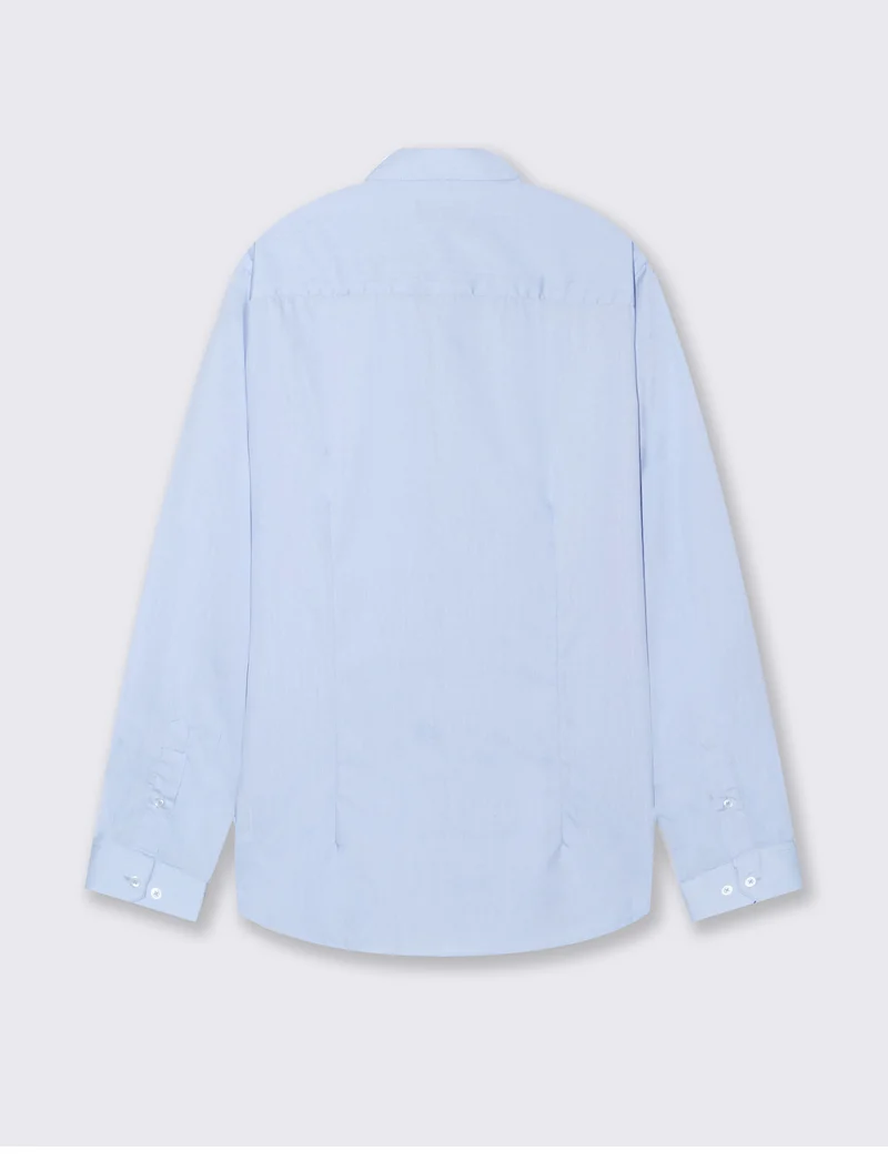 CAMICIA BASIC SLIM FIT EASY - Azzurro