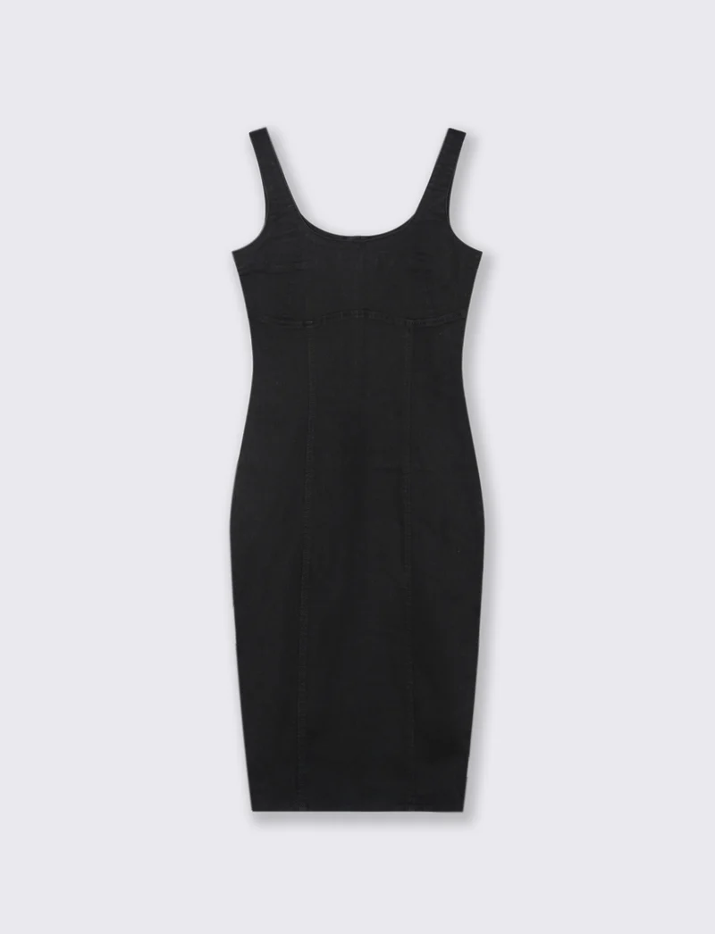 Vestito in denim - Nero
