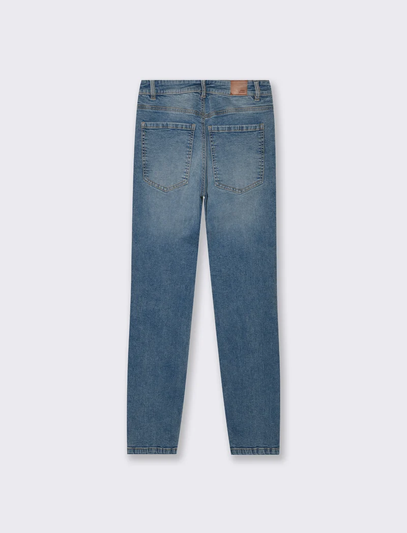 JEANS SKYNNY VITA ALTA - Denim