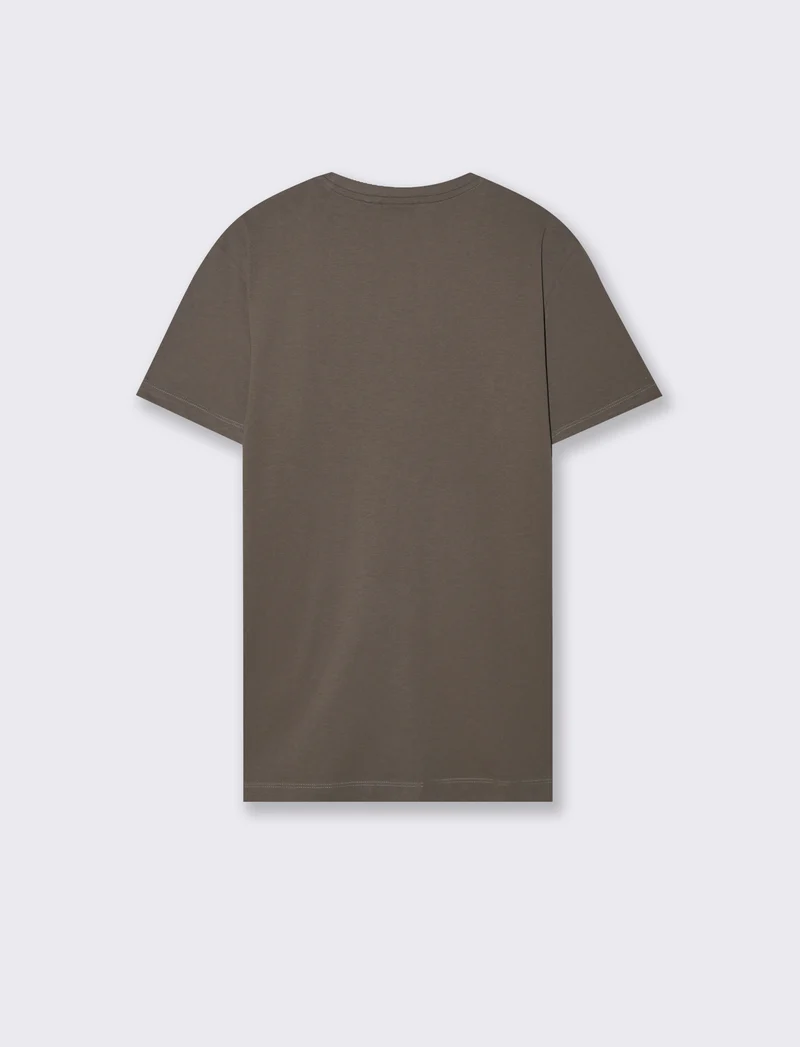 T-SHIRT IN COTONE CON STAMPA DEGRADE' - Grigio piombo