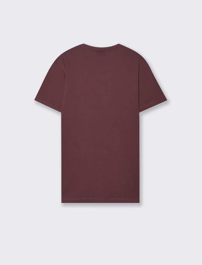 T-SHIRT IN COTONE CON STAMPA DEGRADE' - Bordeaux