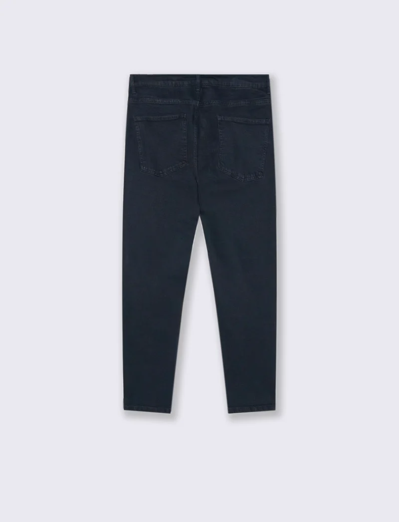 PANTALONI SLAVATI 5 TASCHE SLIM FIT - Blu