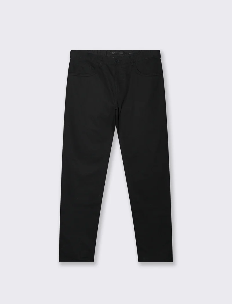 PANTALONI BASIC 5 TASCHE REGULAR FIT - Nero