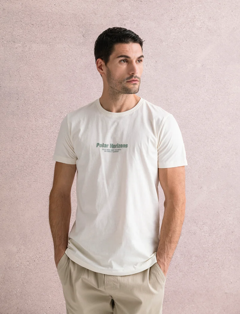 T-SHIRT IN COTONE CON STAMPA A RILIEVO - Bianco