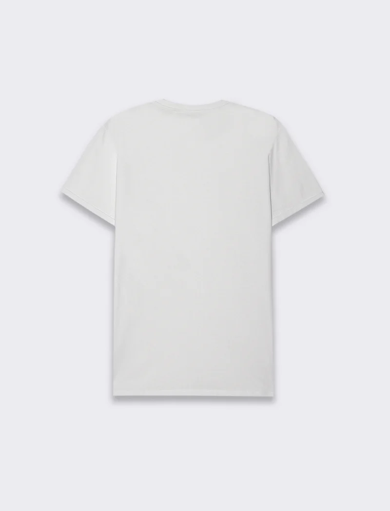 T-SHIRT BASIC CON TASCA - Bianco