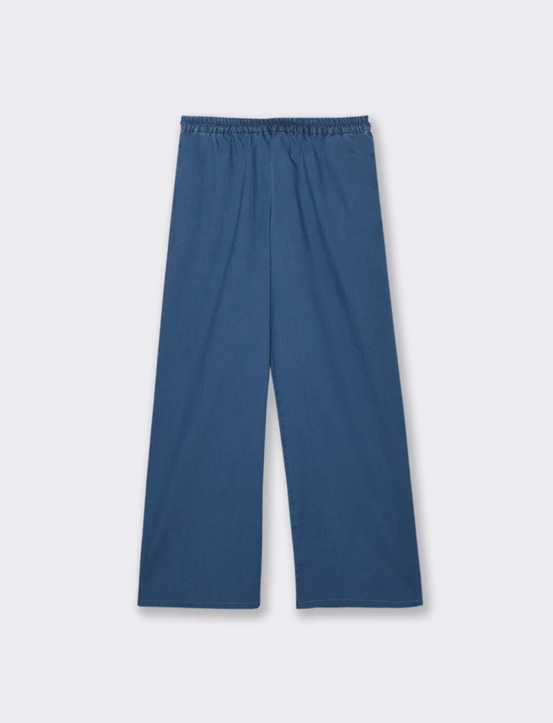 PANTALONE CON ELASTICO IN VITA - Denim