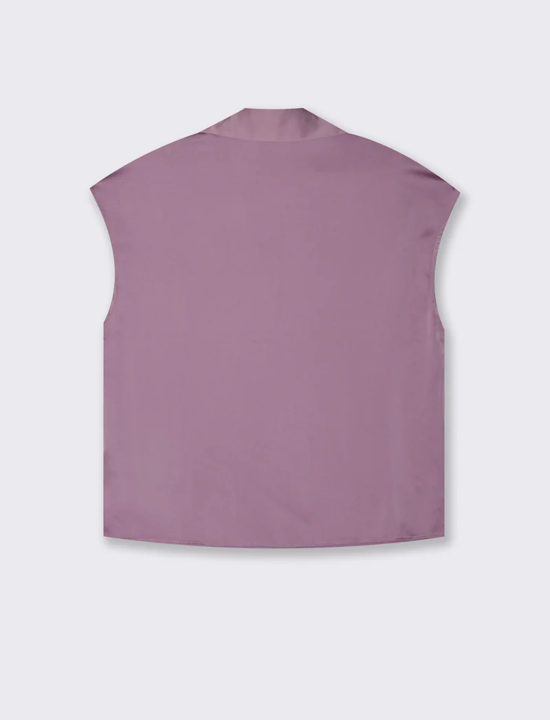 CAMICIA CON MANICHE AD ALETTA - Viola malva
