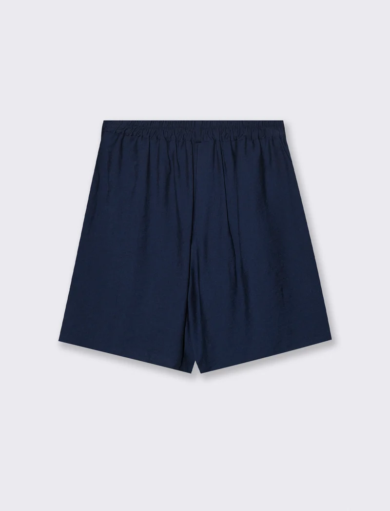 Short con passanti e pinces per donna - Blu