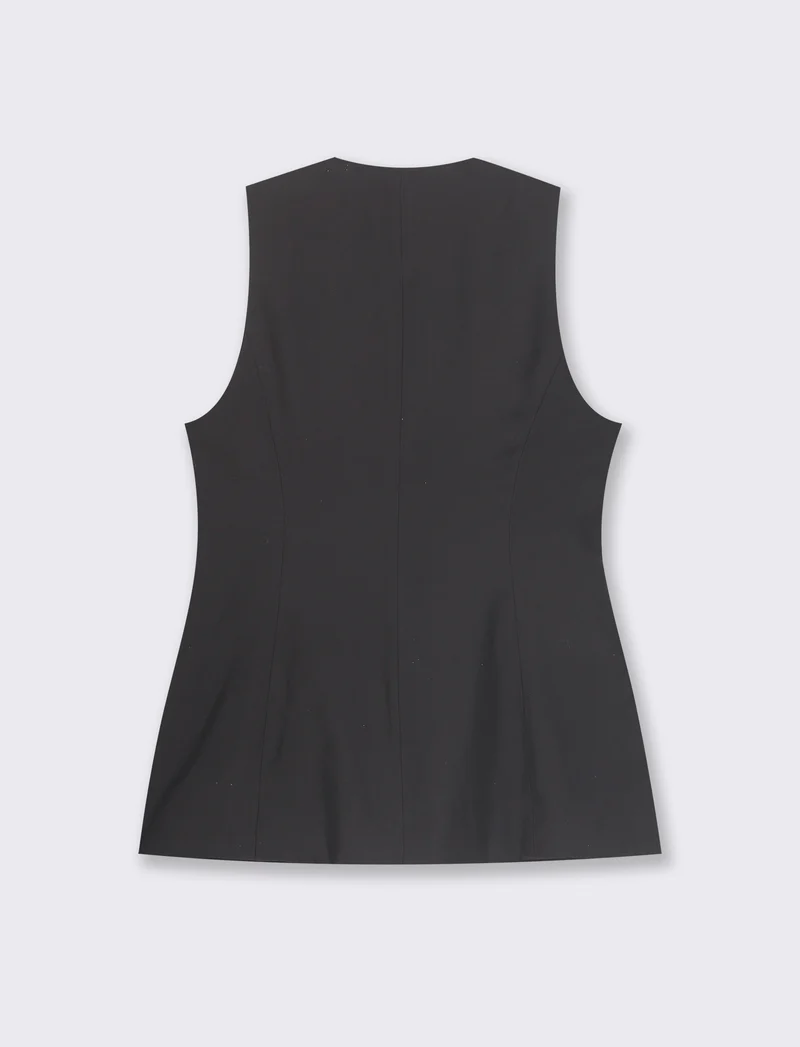 GILET LUNGO - Nero