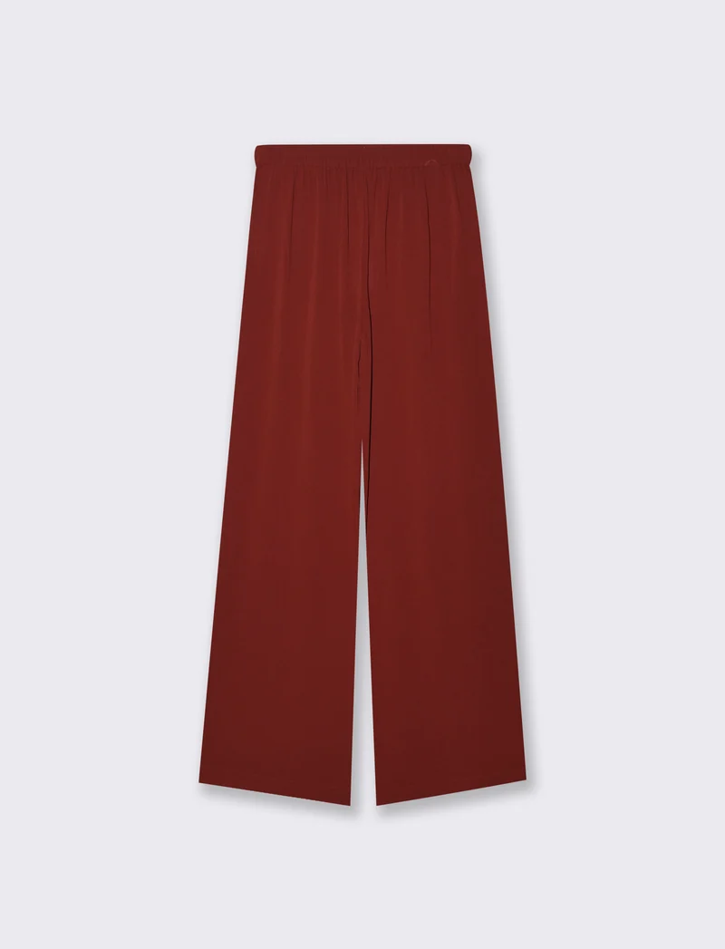 PANTALONE PALAZZO - Marrone bruciato