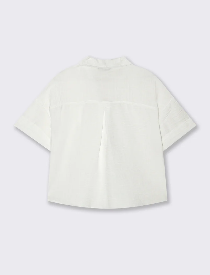 CAMICIA MANICA CORTA - Bianco latte
