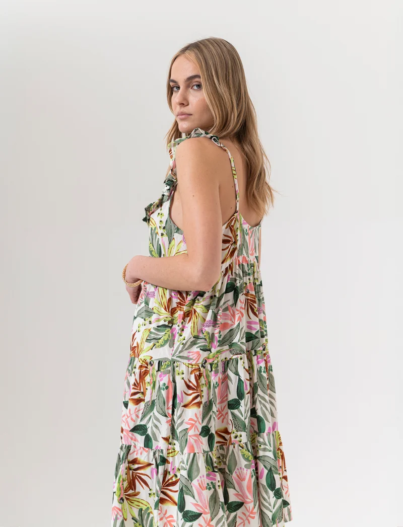 Vestito corto con rouches da donna - var 1