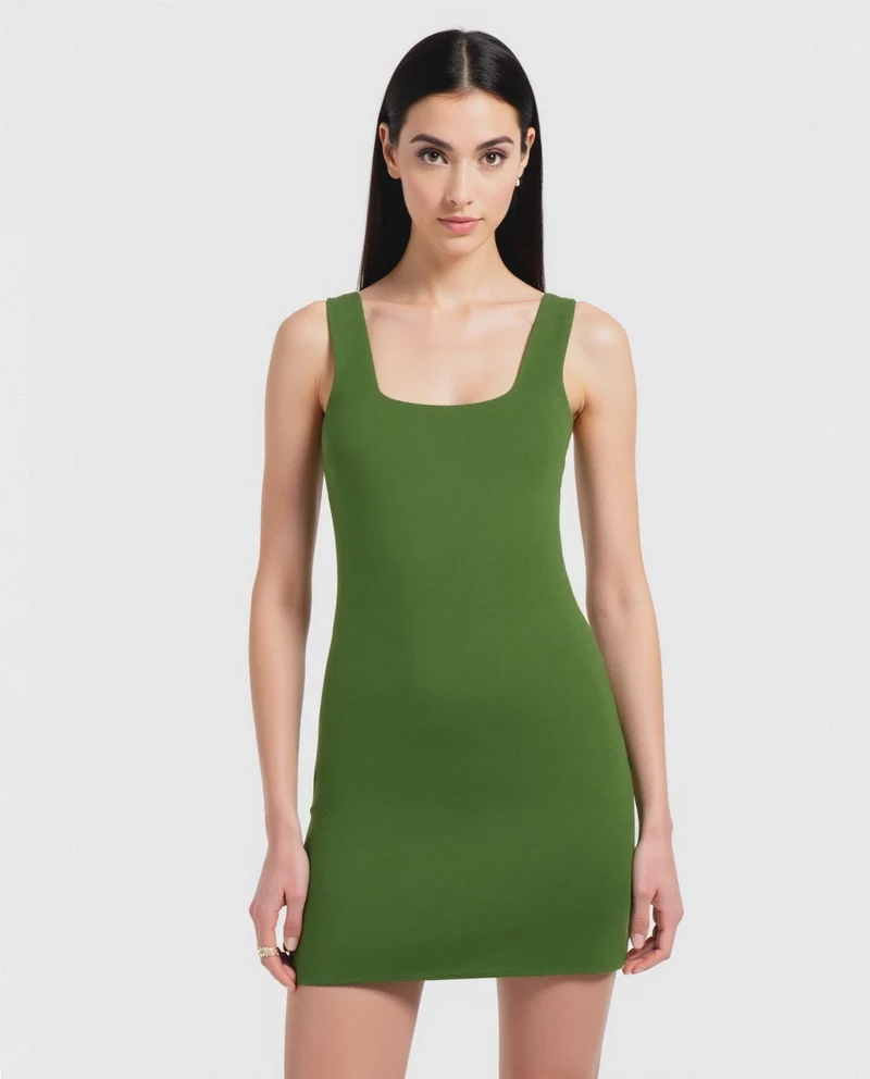 VESTITO CORTO - Verde prato