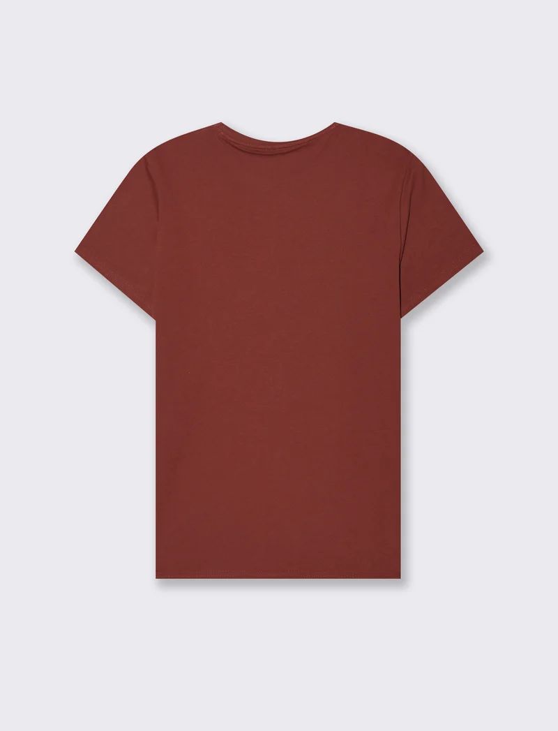 T-SHIRT BASICA - Marrone bruciato