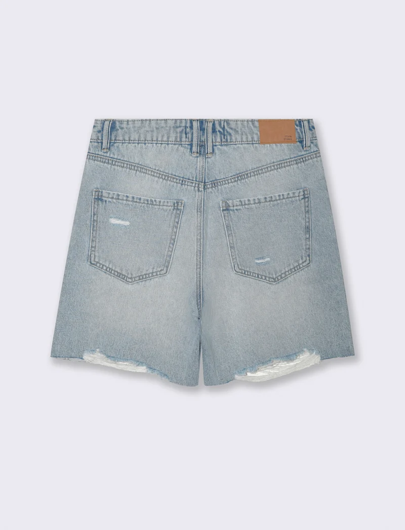 Short in denim - Denim chiaro