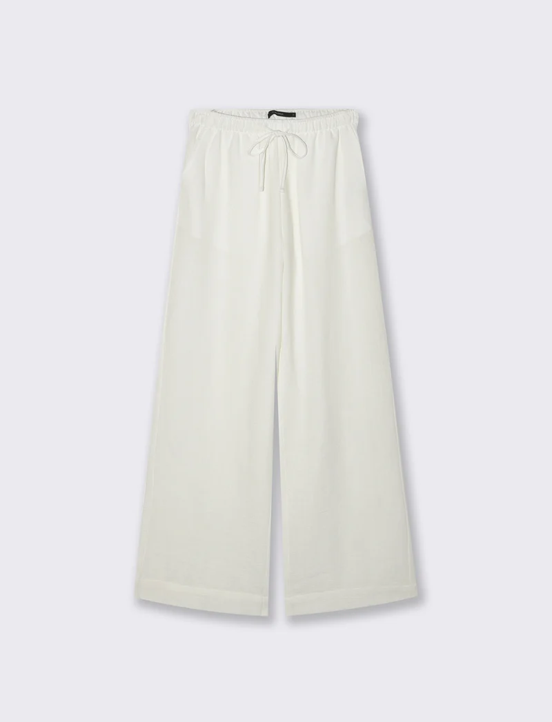 PANTALONE CON COULISSE - Bianco