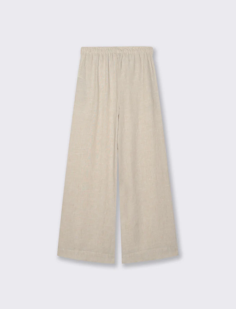 PANTALONE CON COULISSE - Beige corda