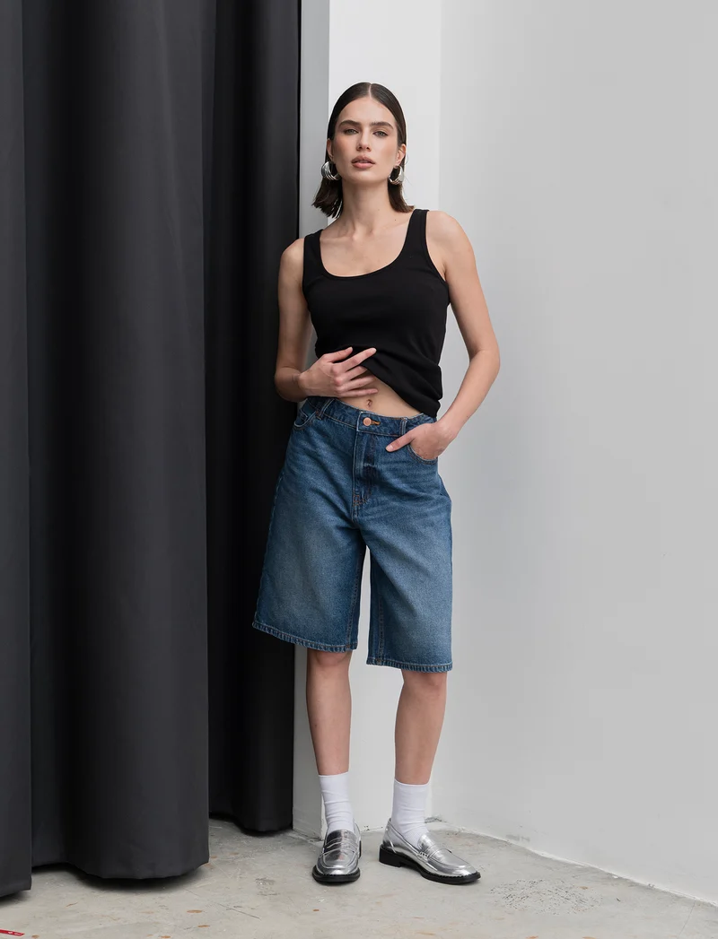 Bermuda in denim - Denim