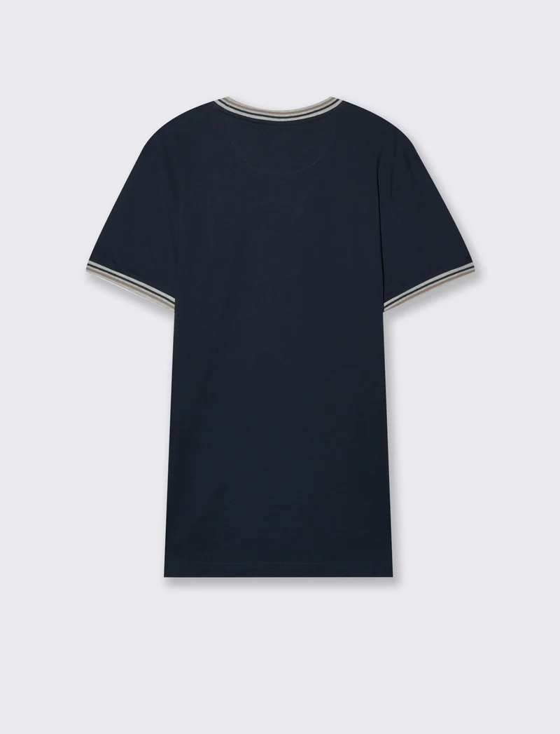 T-shirt in cotone premium da uomo - Blu