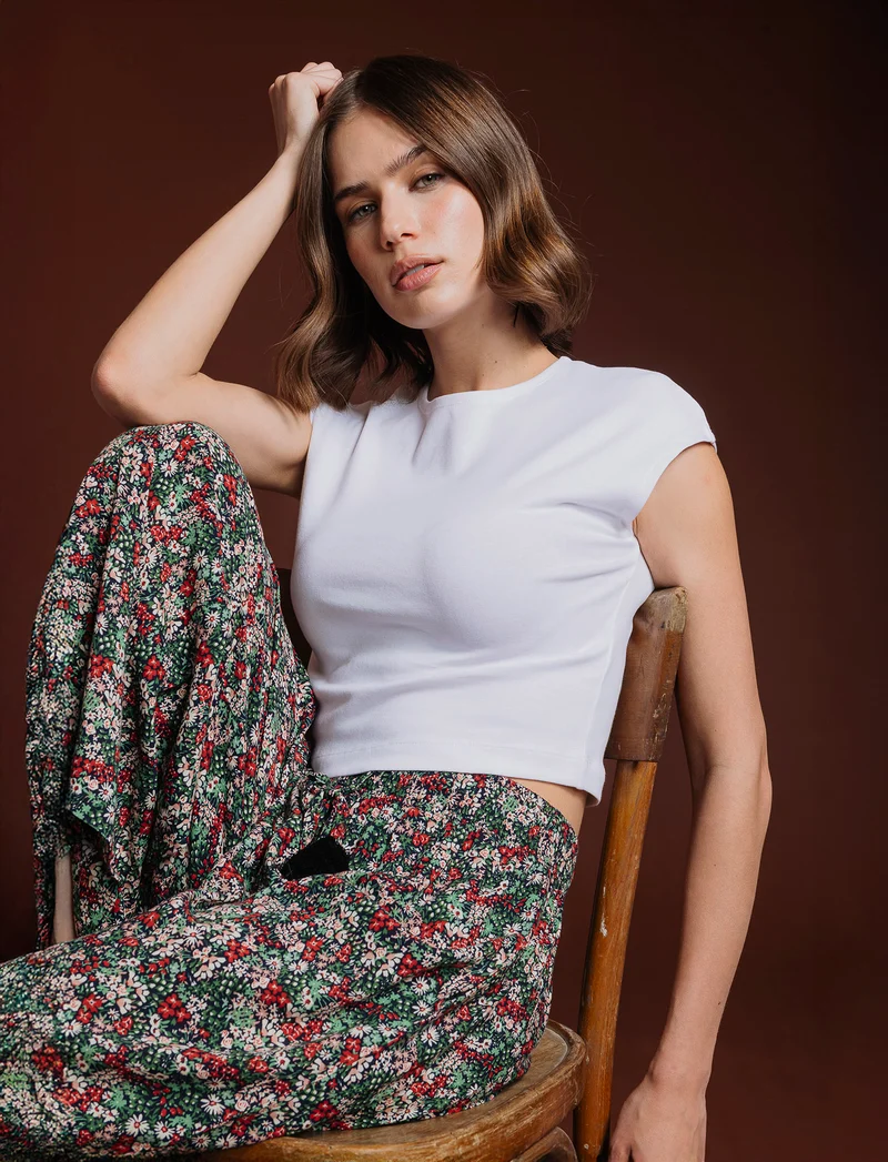 T-SHIRT CROP - Bianco