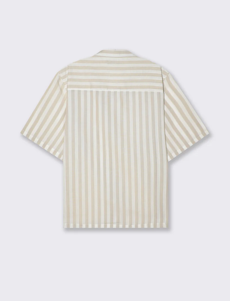 Camicia fantasia a righe da uomo - Grigio ghiaccio