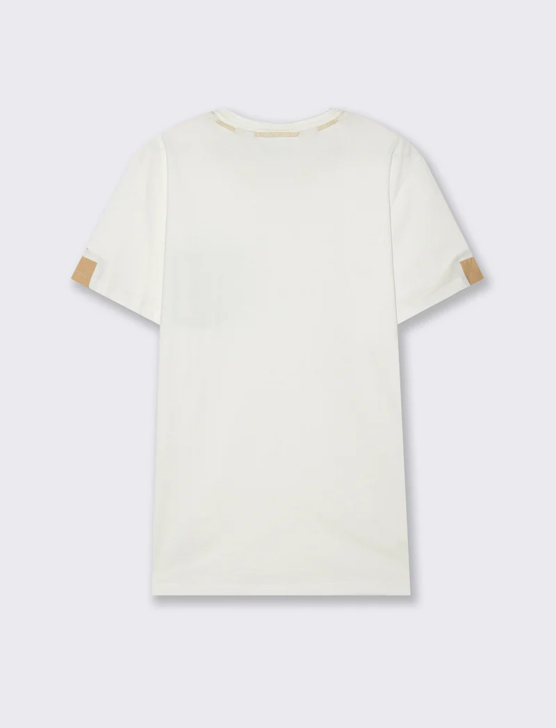 T-shirt con coulisse da uomo - Bianco