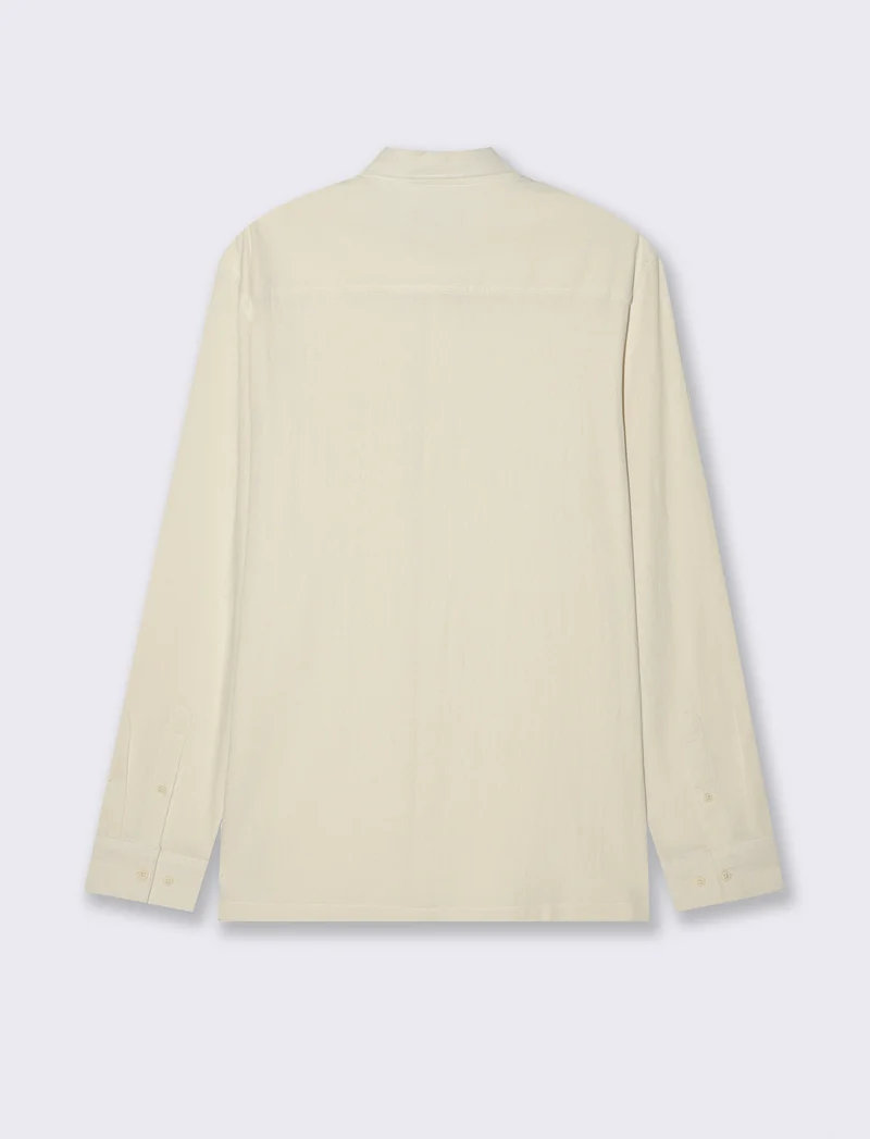 Camicia in cotone comfort da uomo - Beige ecru