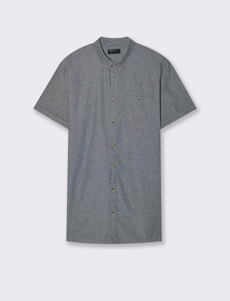 Camicia basic oxford regular fit da uomo - Blu
