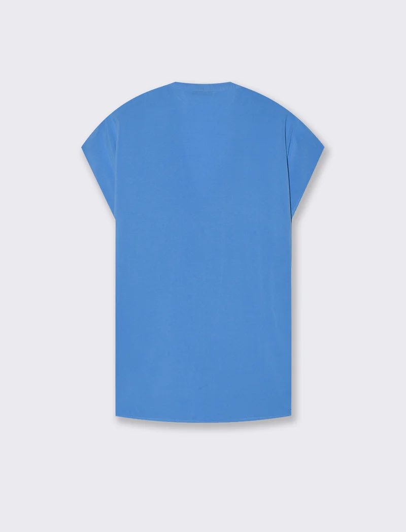 Casacca con scollo a v da donna - Bluette