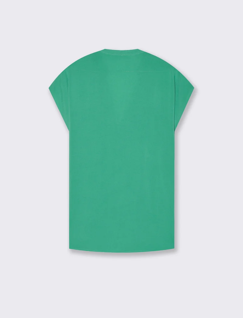 Casacca con scollo a v da donna - Verde smeraldo