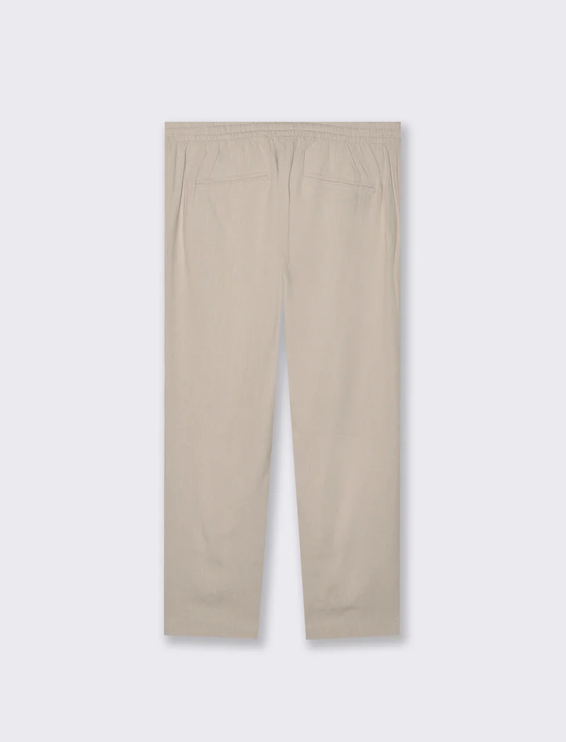 Pantaloni jogger misto lino da uomo - Sabbia