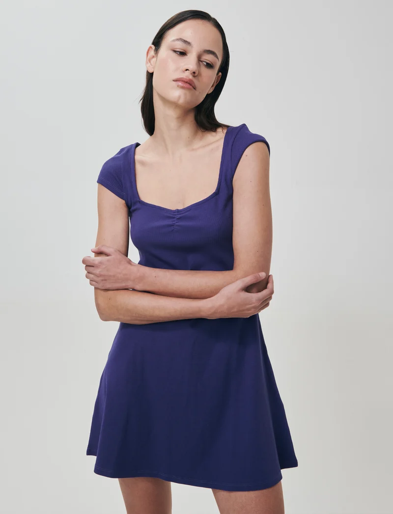 Vestito corto da donna - Mirtillo