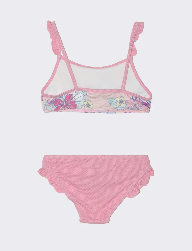 Costume due pezzi Stitch & Angel da bambina - Rosa